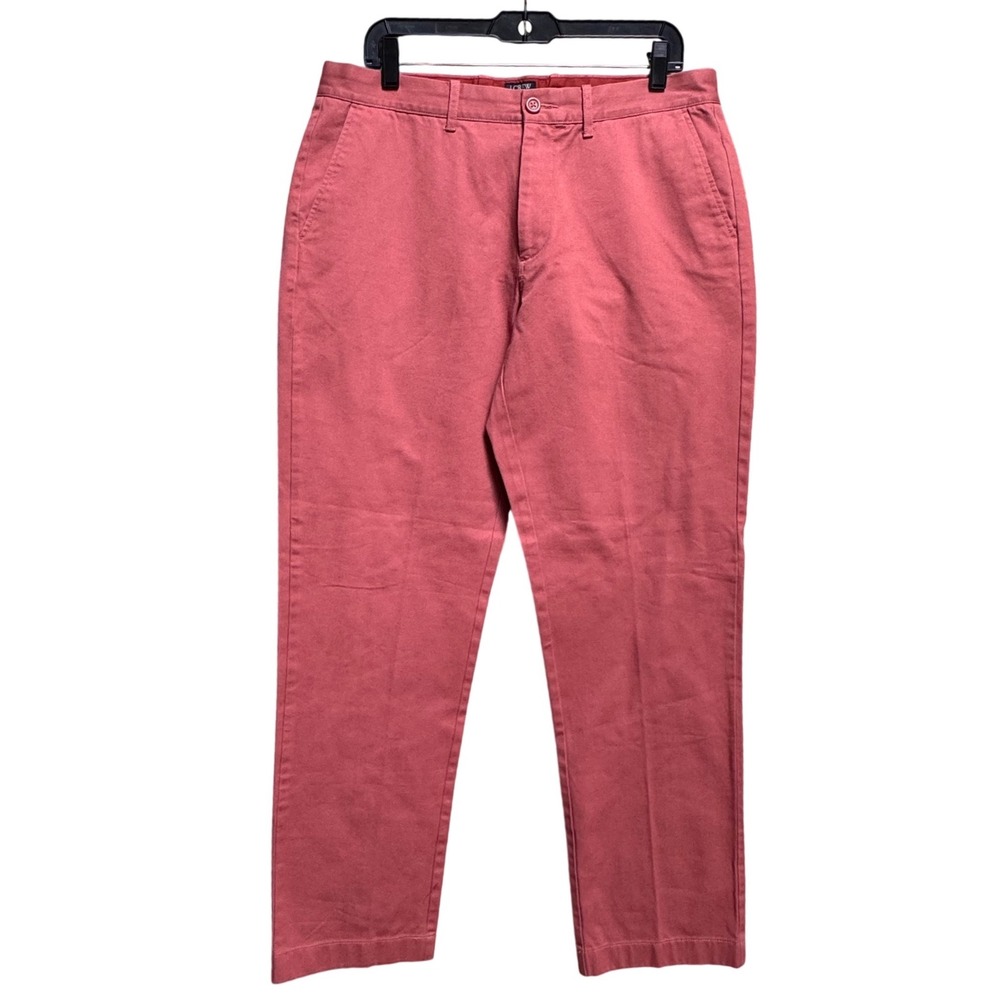 NWOT J.Crew Mens Sutton Slim Straight Chino Pants Dusty Rose Pink Salmon 34x32